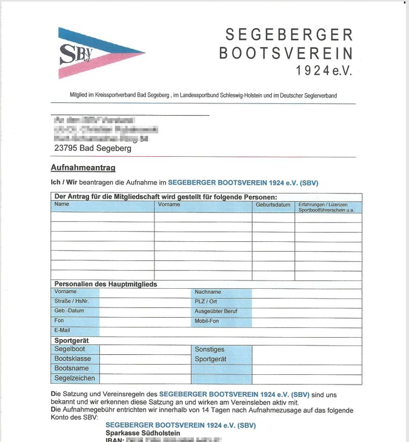 Symbolbild Mitgliedsantrag